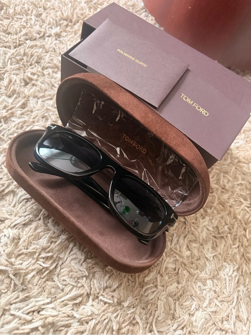 Tom Ford Black Polarized Sunglasses w/ Original Case